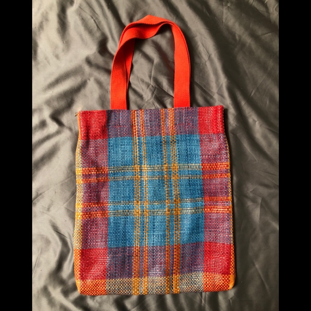 Clare V Woven Leather Carryall Bag